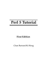 Perl 5 Tutorial, First Edition