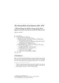 The Austrian Rule of Law Initiative 2004 - 2008
