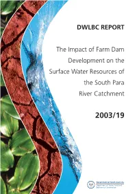 The Impact of Farm Dam Development on the Surface Water Resources of the South Para River Catchment