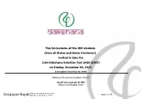 This List Includes All the JNV Students (From All States and Union Territories) Invited to Take the Joint Dakshana Selection