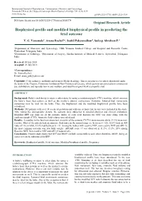 Biophysical Profile and Modified Biophysical Profile in Predicting the Fetal Outcome