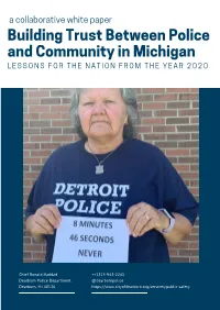 Building Trust Between Police and Community in Michigan, Lessons