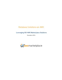 Database Solutions on AWS