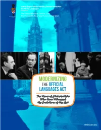Modernizing the Official Languages Act
