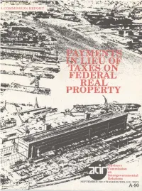 Payments in Lieu of Taxes on Federal Real Property