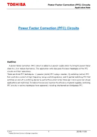 Power Factor Correction (PFC) Circuits Application Note