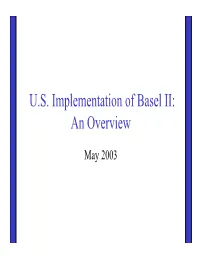 US Implementation of Basel II