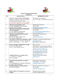 Associations Registered with Ecn No. Association Representative 1