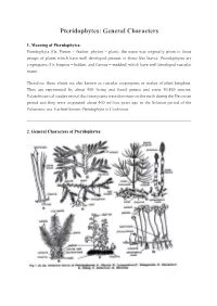 General Characters of Pteridophytes.Pdf