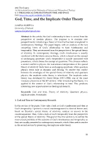 God, Time, and the Implicate Order Theory