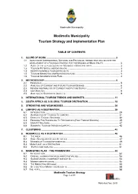 Modimolle Municipality Tourism Strategy and Implementation Plan