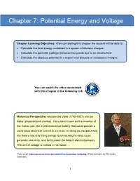 Chapter 7: Potential Energy and Voltage