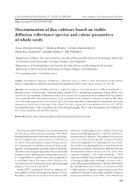 Discrimination of Flax Cultivars Based on Visible Diffusion Reflectance Spectra and Colour Parameters of Whole Seeds