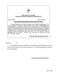 Page 1 of 62 NOTICE INVITING REQUEST for PROPOSAL (RFP)