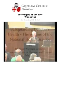 The Origins of the NHS Transcript