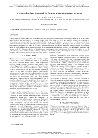 A Geospatial Analysis Framework for Fine Scale Urban Infrastructure Networks