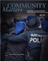 COMMUNITY Matters COMMUNITY OUTREACH REPORT
