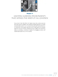 Creating Learning Environments That Address the Needs of All Children