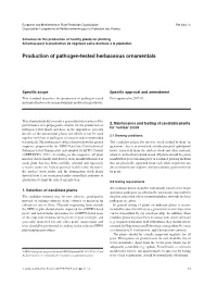 Production of Pathogen-Tested Herbaceous Ornamentals