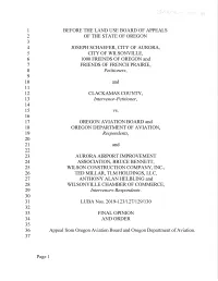 1 Before the Land Use Board of Appeals 2 of the State Of