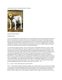 Interview with John D. Johnson by David D. Jackson