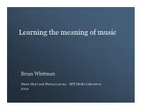 Learning the Meaning of Music