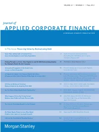 Preserving Value by Restructuring Debt