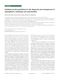 Updated Practice Guidelines for the Diagnosis and Management of Aspergillosis: Challenges and Opportunities