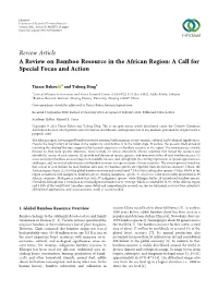 A Review on Bamboo Resource in the African Region: a Call for Special Focus and Action