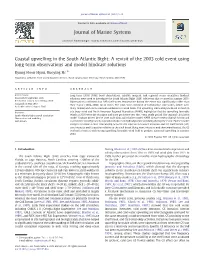 Coastal Upwelling in the South Atlantic Bight: a Revisit of the 2003 Cold Event Using Long Term Observations and Model Hindcast Solutions