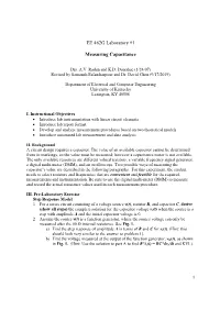 EE 462G Laboratory #1 Measuring Capacitance