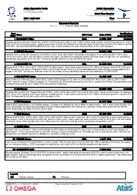 Extended Start List 拡張スタートリスト / Liste De Départ Détaillée