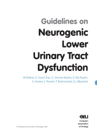Neurogenic Lower Urinary Tract Dysfunction