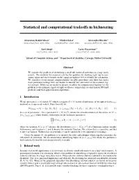 Statistical and Computational Tradeoffs in Biclustering