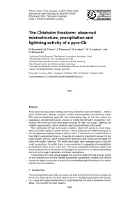 The Chisholm Firestorm: Observed Microstructure, Precipitation And