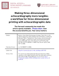 A Workflow for Three-Dimensional Printing with Echocardiographic Data