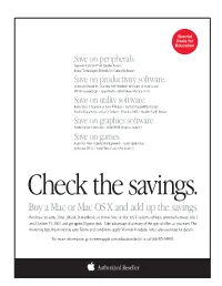 Buy a Mac Or Mac OS X and Add up the Savings