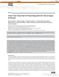 Inner-Ear Disorders Presenting with Air–Bone Gaps: a Review