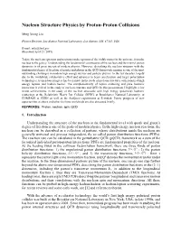 Nucleon Structure Physics by Proton-Proton Collisions