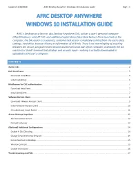 AFRC Desktop Anywhere Windows 10 Installation Guide Page | 1