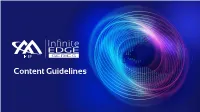 Content Guidelines Sponsor Blog Guidelines Process Guidelines