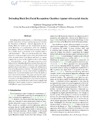 Defending Black Box Facial Recognition Classifiers Against Adversarial Attacks