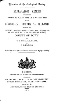 Explanatory Memoir to Accompany Sheet 49,50 and Part of 61 of The