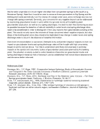 ML Davisson & Associates, Inc. Hydrological Services Mldh2o.Com That Its Water Originated at a Much Higher Elevation Than C