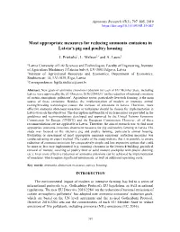 Most Appropriate Measures for Reducing Ammonia Emissions in Latvia’S Pig and Poultry Housing