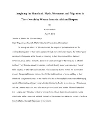 Myth, Movement, and Migration in Three Novels by Women from The