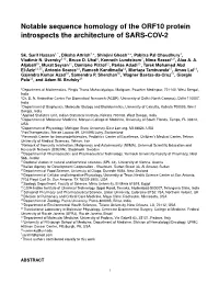 Notable Sequence Homology of the ORF10 Protein Introspects the Architecture of SARS-COV-2