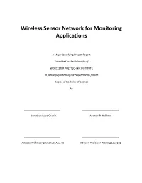 Wireless Sensor Network for Monitoring Applications