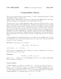 Computability Theory