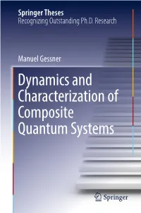 Dynamics and Characterization of Composite Quantum Systems Springer Theses